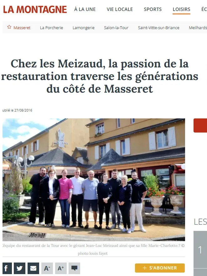 Chez les Meizaud, la passion de la restauration traverse les générations du côté de Masseret